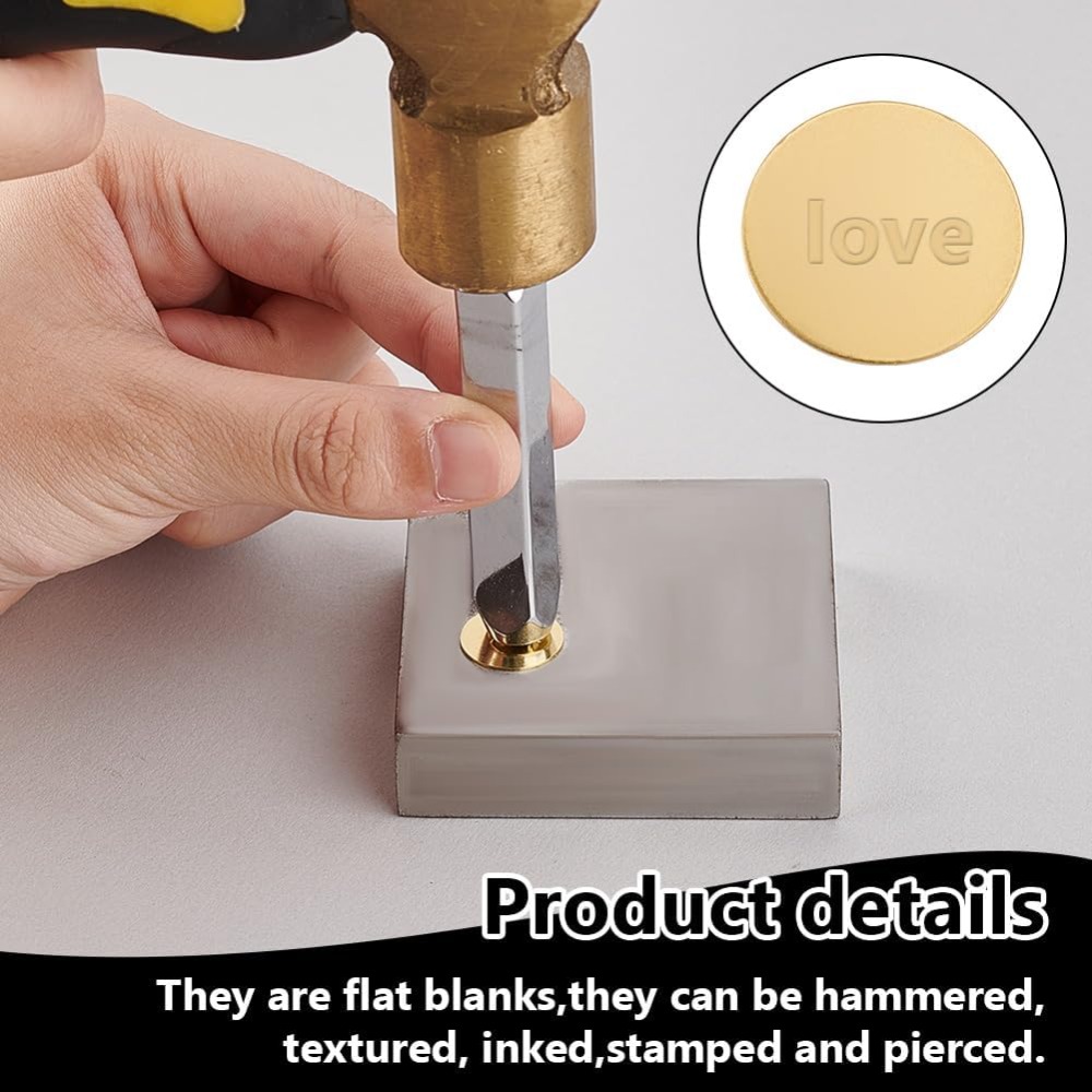 100 stuks metalen stempelen blanks messing ronde plaat 15mm messing schijven blanco messing plaat graveren blanks voor ambachten modellen maken kit