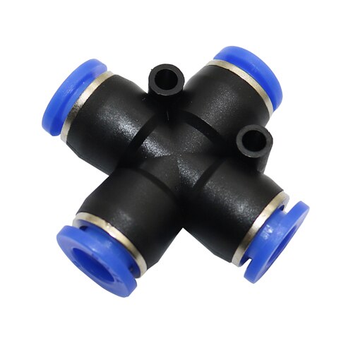 8 mm Locking connector Plastic Joint for Low Pressure Mist Cooling Nozzle Agriculture Garden hose quick connector 5 Pcs: 4-way connector