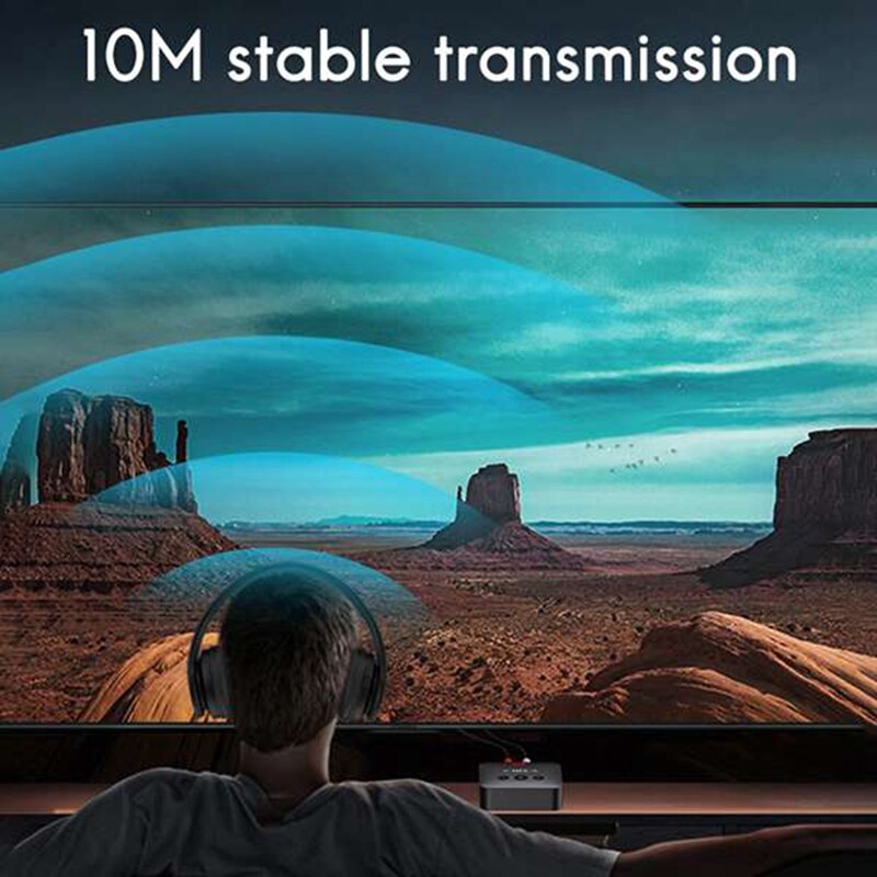 Bluetooth Receiver Transmitter Two In One AUX/RCA Support TF Card Playback For TV Speaker Headset Car Audio