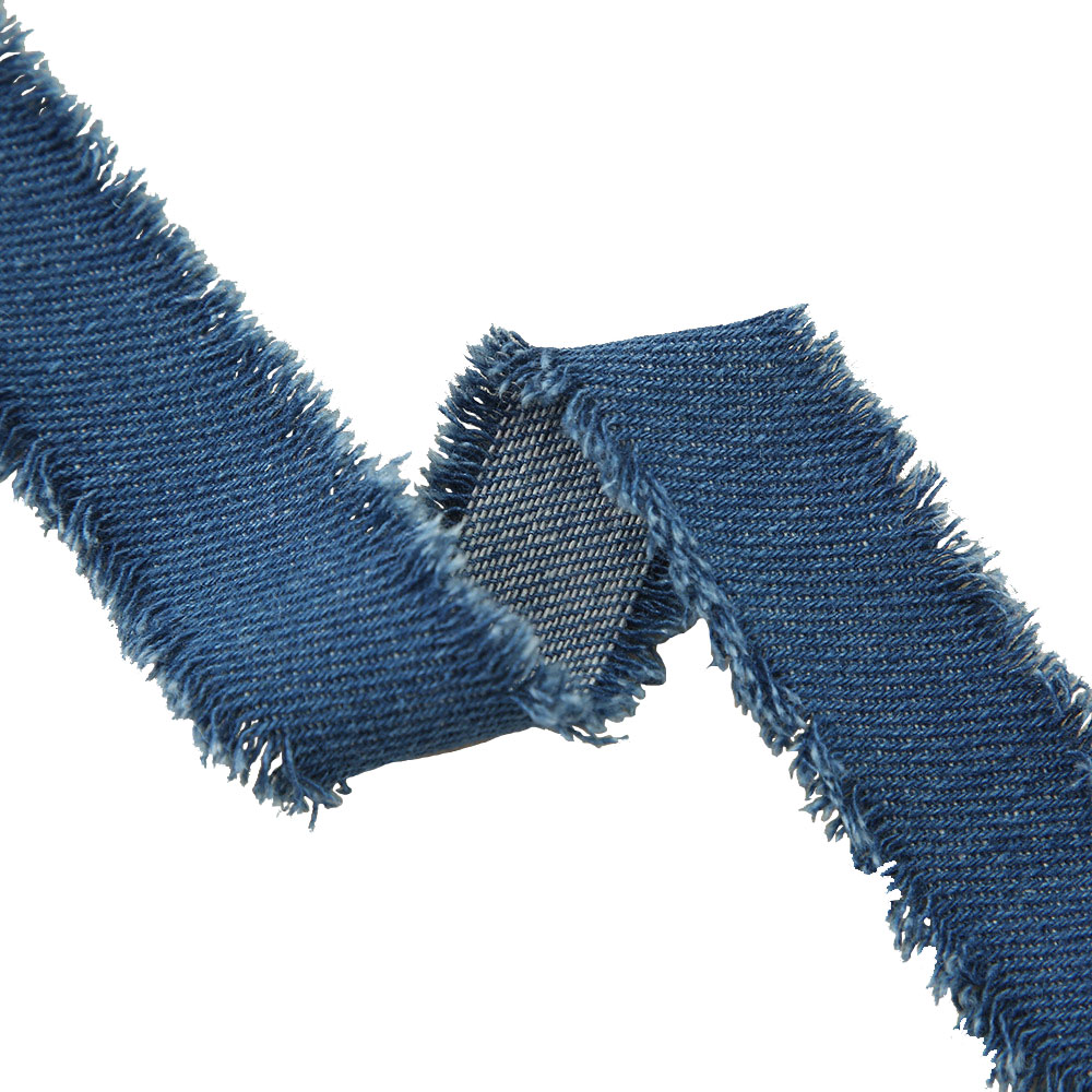 Denim lint jeans doek stof handgemaakte franje zijden linten voor doe-het-zelf naaien ambachten haarspeld strikken kleding blauwe cowboy decoratie