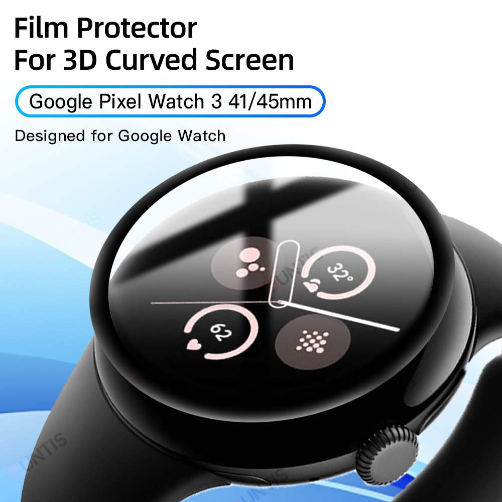Protecteur d'écran pour Google Pixel Watch 3, 3 41/45mm, Film anti-rayures pour Pixel Watch 3, Film de protection à couverture complète, 3 paquets