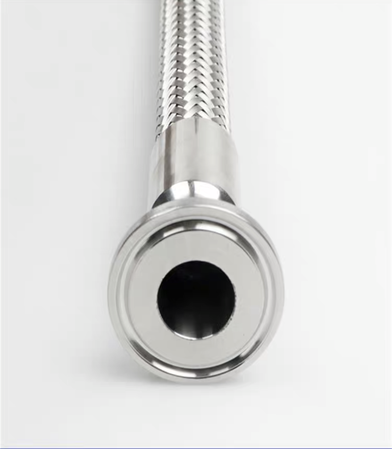 2.5" (63mm) OD77.5 Tri Clamp Braided Flexible Hose Length 500mm Sanitary Hose Stainless Steel 304