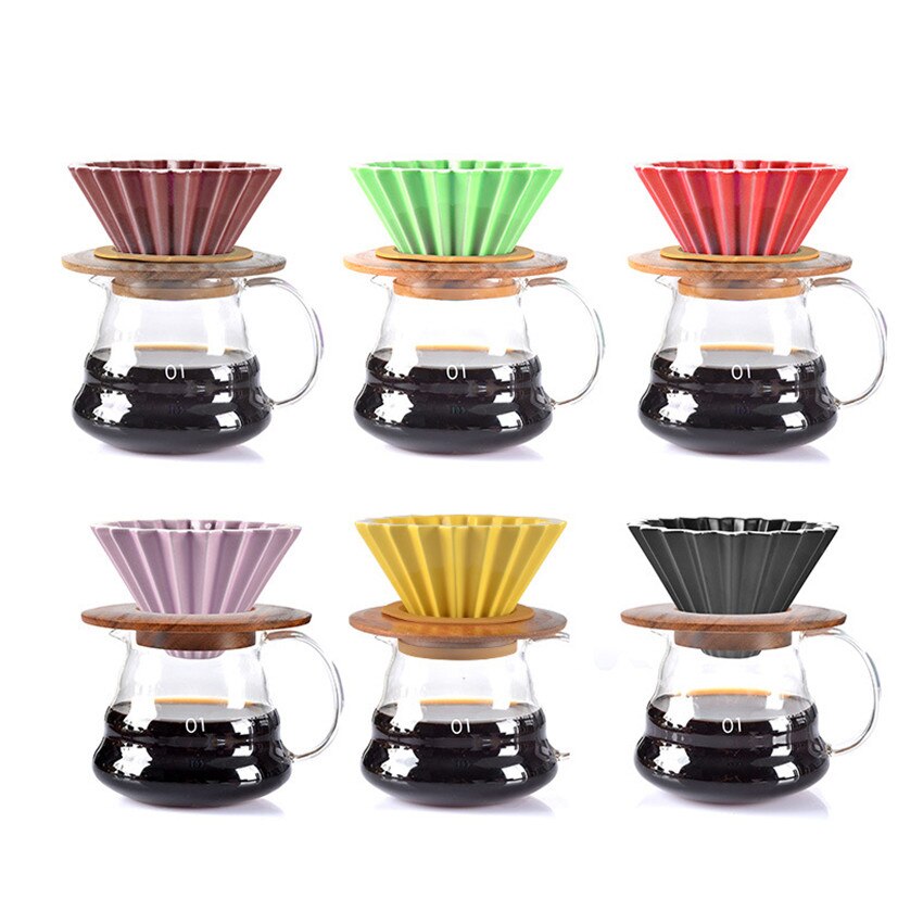 Blomster keramik kaffekop espresso kaffefilter kop origami filter kopper  v60 tragt dryp hånd kop filtre kaffetilbehør