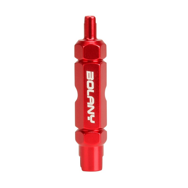 Double-head Bicycle Wrench Valve Core Disassembly Tool Multifunction Valve Core Removal Tool Wrench Disassembly Tubeless Tool: red