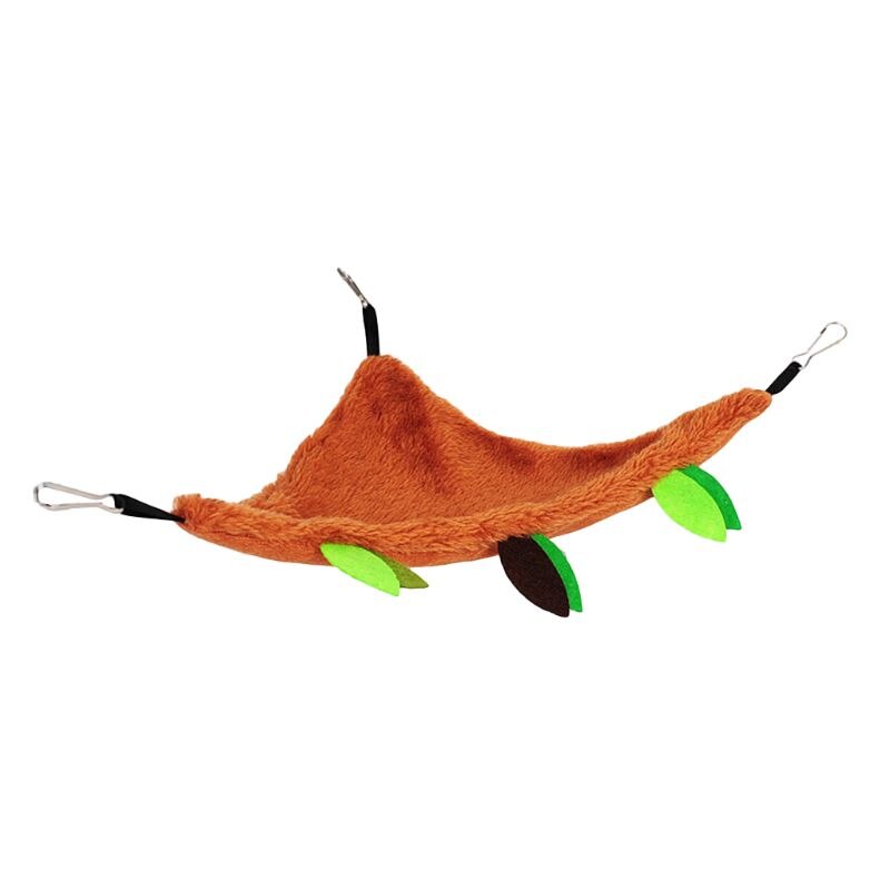 Plush Small Pet Toy Hanging Forest Leaf Swing Hammock Ropeway Hamster Cage Decor: A