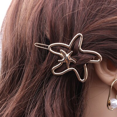 Vrouwen Meisjes Geometrische Haar Snap Haarspeldjes Haar Uithollen Maan Vorm Haar Clip Klauwen Effen Kleur Accessoires Haarspeld 1pc: 03