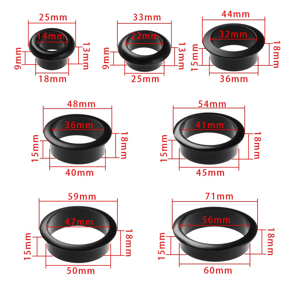 Computer Desk Cable Grommets Wire Hole Cover Cabinet Vent Hole Decor Plug Cable Outlet Port Furniture Hardware Line Organizer