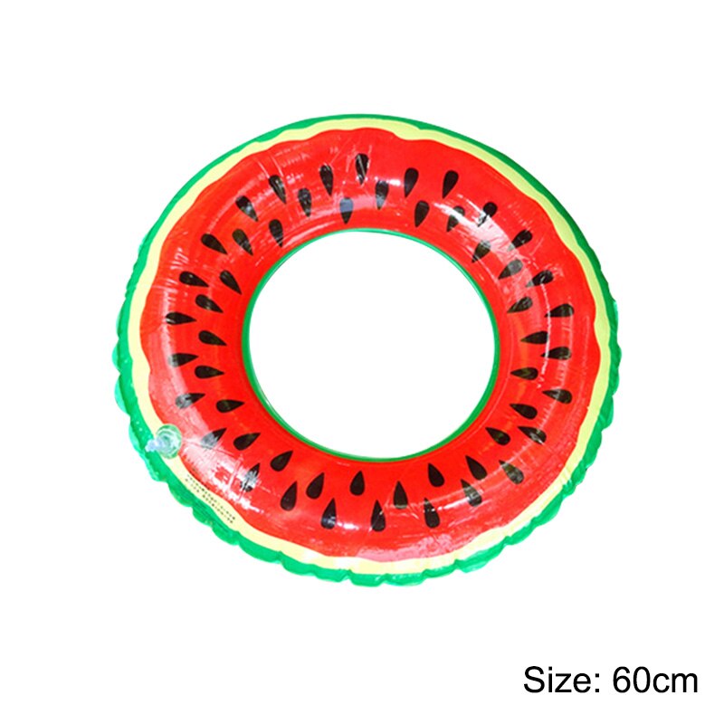 Flotador circular inflable de sandía para niños y adultos, piscina de verano: Blanco