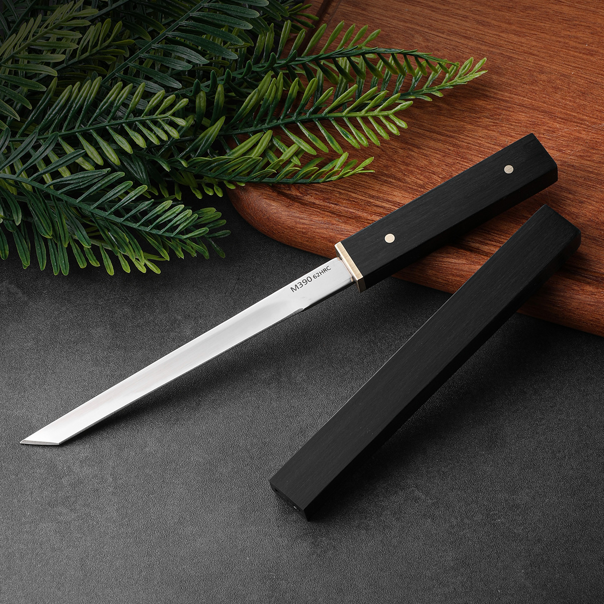 Cuchillo de utilidad para cortar carne, fruta, pescado, cuchillo de Chef, picadora de carne, cuchillos de cocina vegetales, herramienta de cuchillo de carnicero para deshuesar a mano: Negro