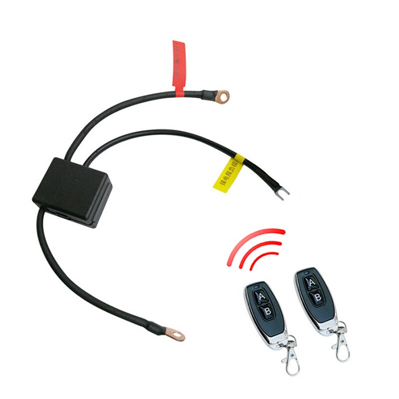 12V 2pcs Wireless Remote Control Motorcycle Battery Disconnect Cut Off Isolator Master Switches Universal