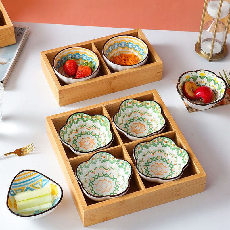 Assiette à collation en céramique, soucoupe à Sushi, plateau en bois, vaisselle à Dessert japonaise, adapté au Camping, Restaurant, hôtel, 2022