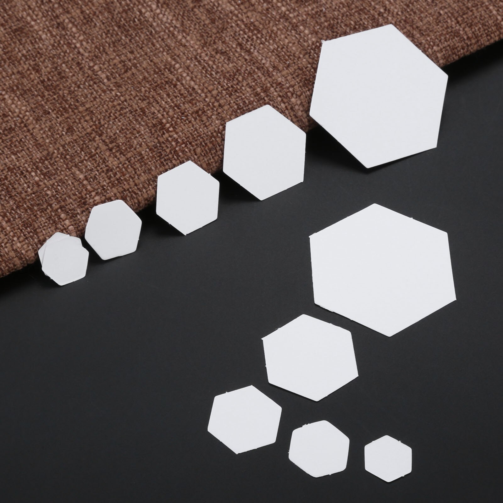 200 Uds. Plantillas de acolchado de papel hexágono Patchwork hecho a mano herramientas de costura DIY 8mm 10mm 12mm 16mm 26mm colcha de 5 tamaños