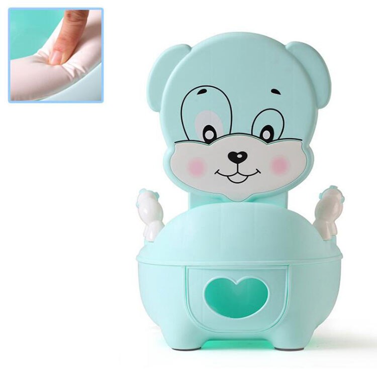 Bærbar baby toalett sete gryte for barn pottopplæring sete barn potto toalett multifunksjonell trening pottoalett: Type 1 blå