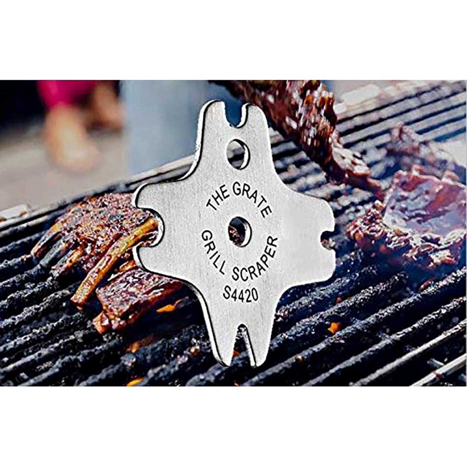 BBQ Grill Brush And Scraper Stainless Steel Extra Strong Barbecue Cleaner Cleaning Brush Tools Weber Gas Accessories