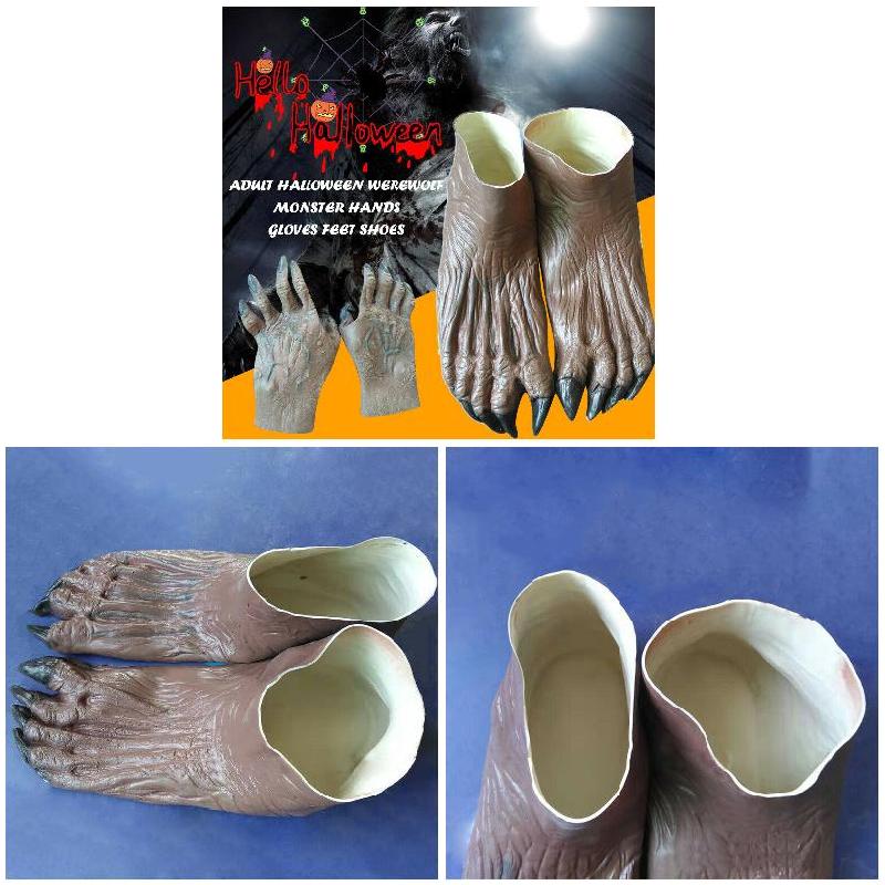 Werwolf Geist Hände Handschuhe/Füße Schuhe Erwachsene Halloween Phantasie Kostüm Liefert ein88