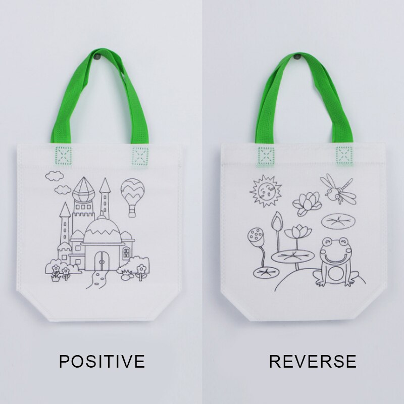 Saizhi FAI DA TE Vernice Disegno Giocattolo Colorato Graffiti Borsa A Mano Da Parte di Bambini di Materiale Ecologico SZ3102: double side 8