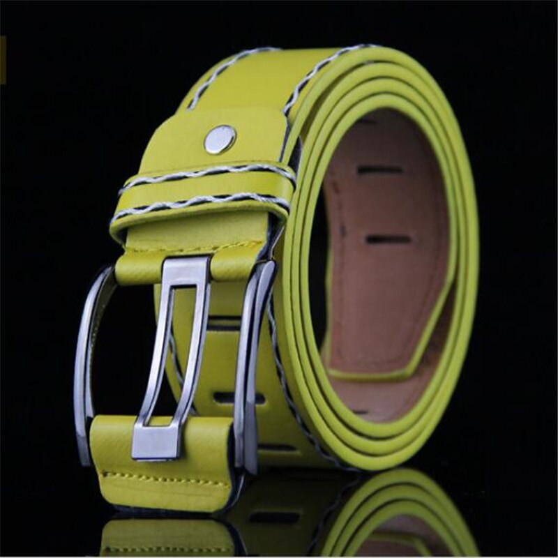 Mænd kvinder bælter punk stil retro business bælter mandlige pu læderrem luksus pin spænde bælter ceinture homme