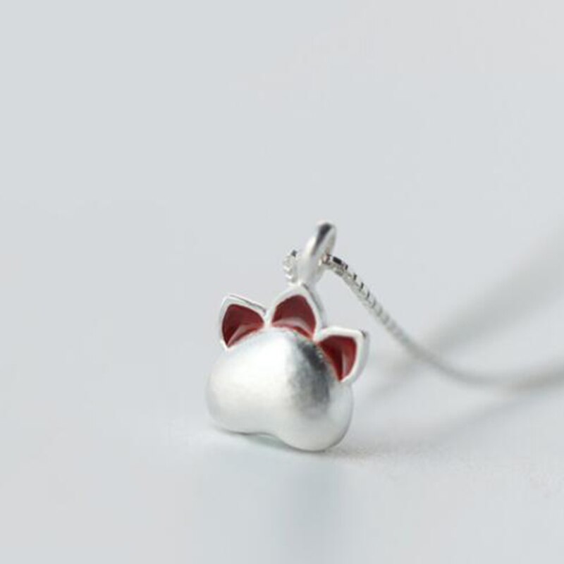 Meetsoft romantische 925 niedliche katzenpfoten-anhänger aus sterlingsilber, speziell für diy-schmuckherstellung (ohne kette)