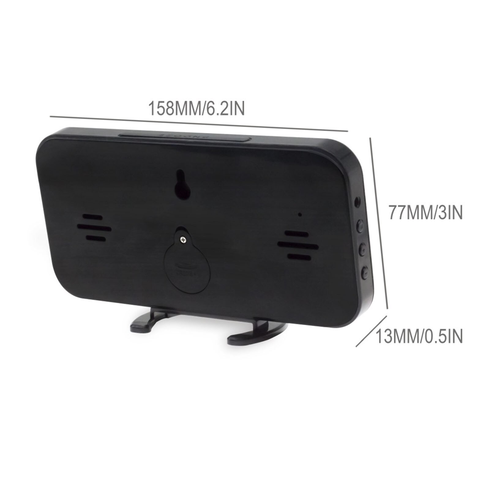 Alarm Clock USB Mobile Phone Charging Snooze Mirror Clock Digital Clock Induction Dimming Electronic Clock #H