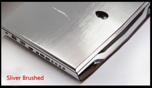 Laptop Skin for DELL XPS 13 9365 - Carbon Fiber PU Leather Sticker - Waterproof: Silver Brushed