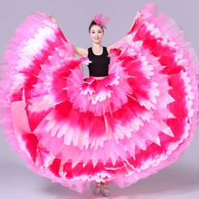 Vrouwelijke Opening Dans Flamenco Buste Rok Stadium Bloemblaadje Grote Schommel Rok Kostuum Volwassen Vrouwen Prestaties Kostuum Pak H582