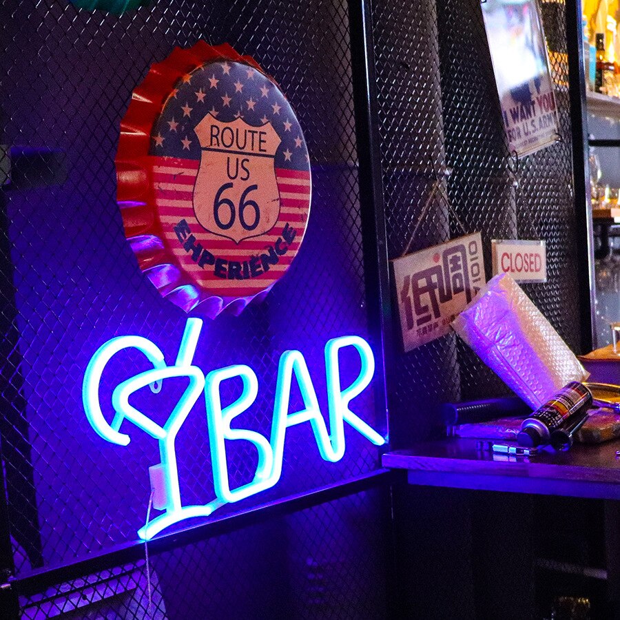 Sød bar neon skilt led regnbue lys lampe til kollegie indretning bar indretning neon lampe væg indretning jule neon pære badekar