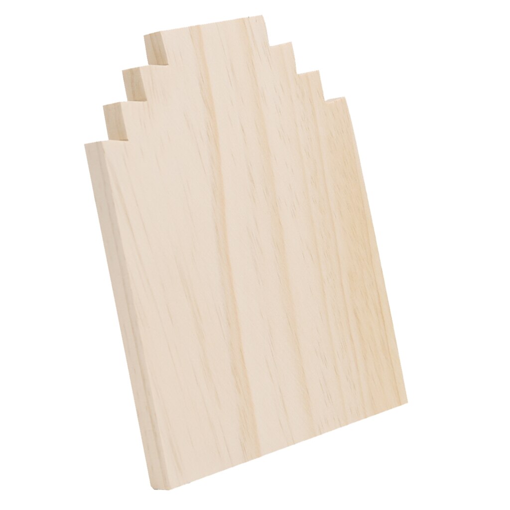 Wooden Display Stands Necklace Holder Unfinished Unpainted Jewelry Organizer Jewelry shop necklace display stand: Small