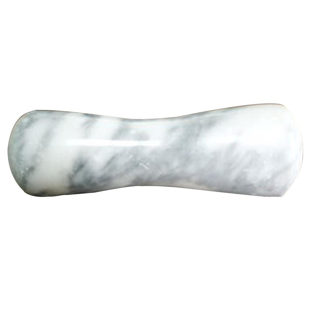 Naturlig udskiftningspind af marmor med begge ender slibbar madstang  (14 x 4.5cm): Grå