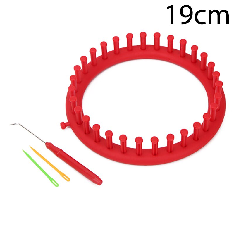 1 Set Rechthoek Ronde Diy Breien Weefgetouw Sjaal Trui Hoed Sjaal Stiksels Knit Handgemaakte Craft Weven Vlechten Tool: 19cm