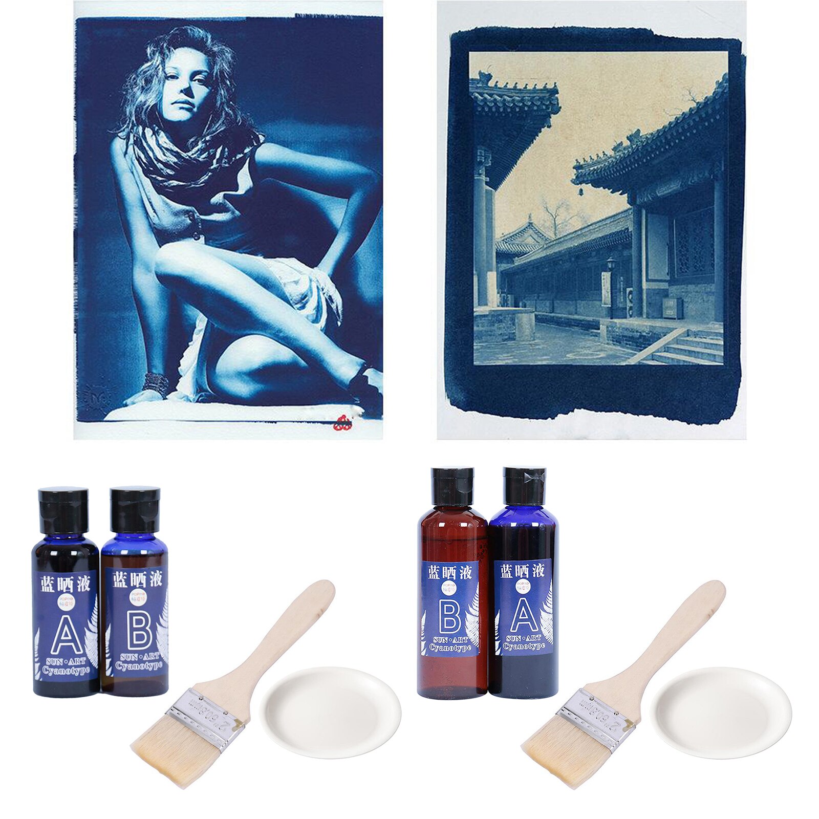Jacquard Cyanotype Ensemble Photographique Plan Kit DE BRICOLAGE Photo Artisanat w/brosse