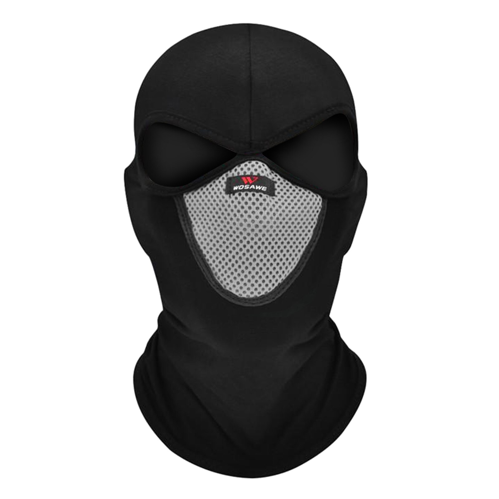 2-Hole Knitted Full Face Cover Ski Neck Gaiter, Winter Balaclava Warm Knit Beanie for Outdoor Sports and Winter Activities: Gray