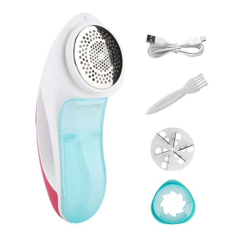 Mini Electric Lint Remover Fabric Shaver USB Small Home Stainless Portable Fuzz Remover for Fabric Pet Hair Clothes: Red