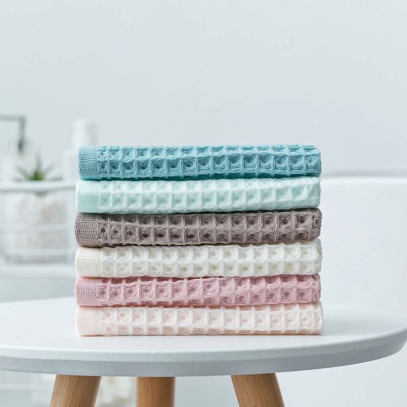 Soft Cotton Waffle Face Towels Home Textile for Adult Soft Absorbent Household Bathroom Towel Toiletries Household