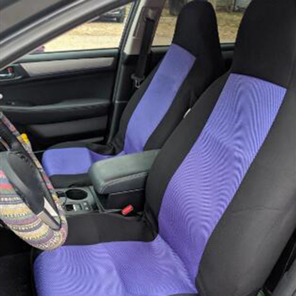 Funda para asiento de coche, tamaño Universal, tela de lino, cojín de lino delantero y trasero para las cuatro estaciones, Protector transpirable para asiento de coche