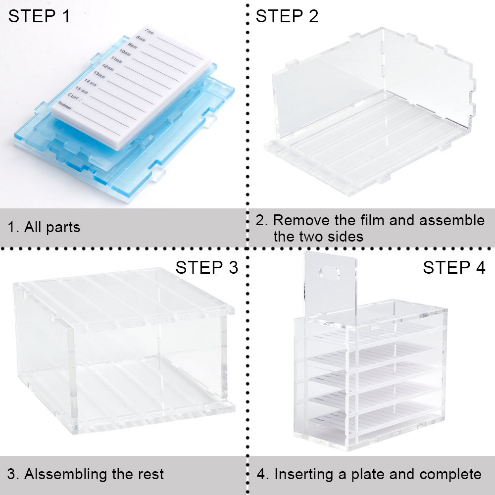 5 Layers Eyelash Storage Box Eyelashes Glue Pallet Holder Grafting ...