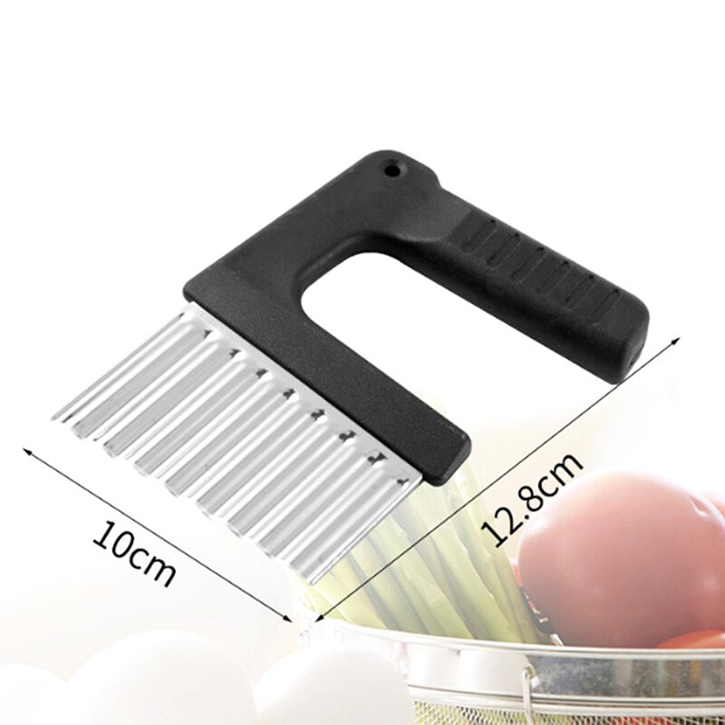 Coupe-frites ondulé en acier inoxydable, ustensile de cuisine, Gadgets