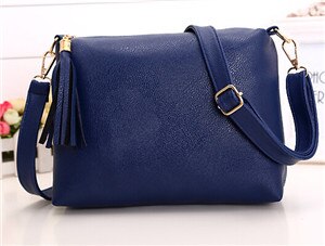 SHYAA nouvelle femme sac coréenne gland petit sac à main Pu décontracté diagonale épaule sac de messager femme sac à bandoulière: Blue