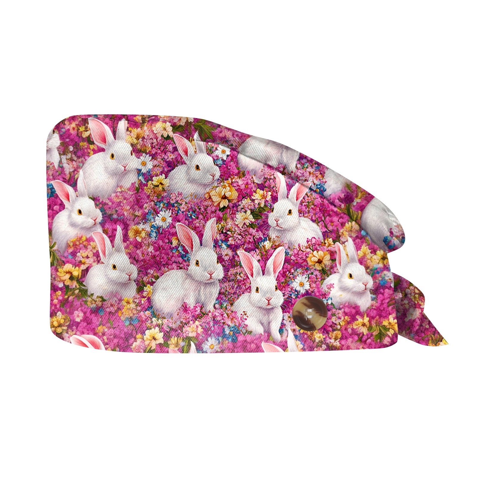 Gorros exfoliantes de Pascua con estampado de huevos y conejos, gorro de enfermera, gorro de trabajo para agencia de mascotas, accesorios para enfermeras, suministros de Pascua, gorro clínicos