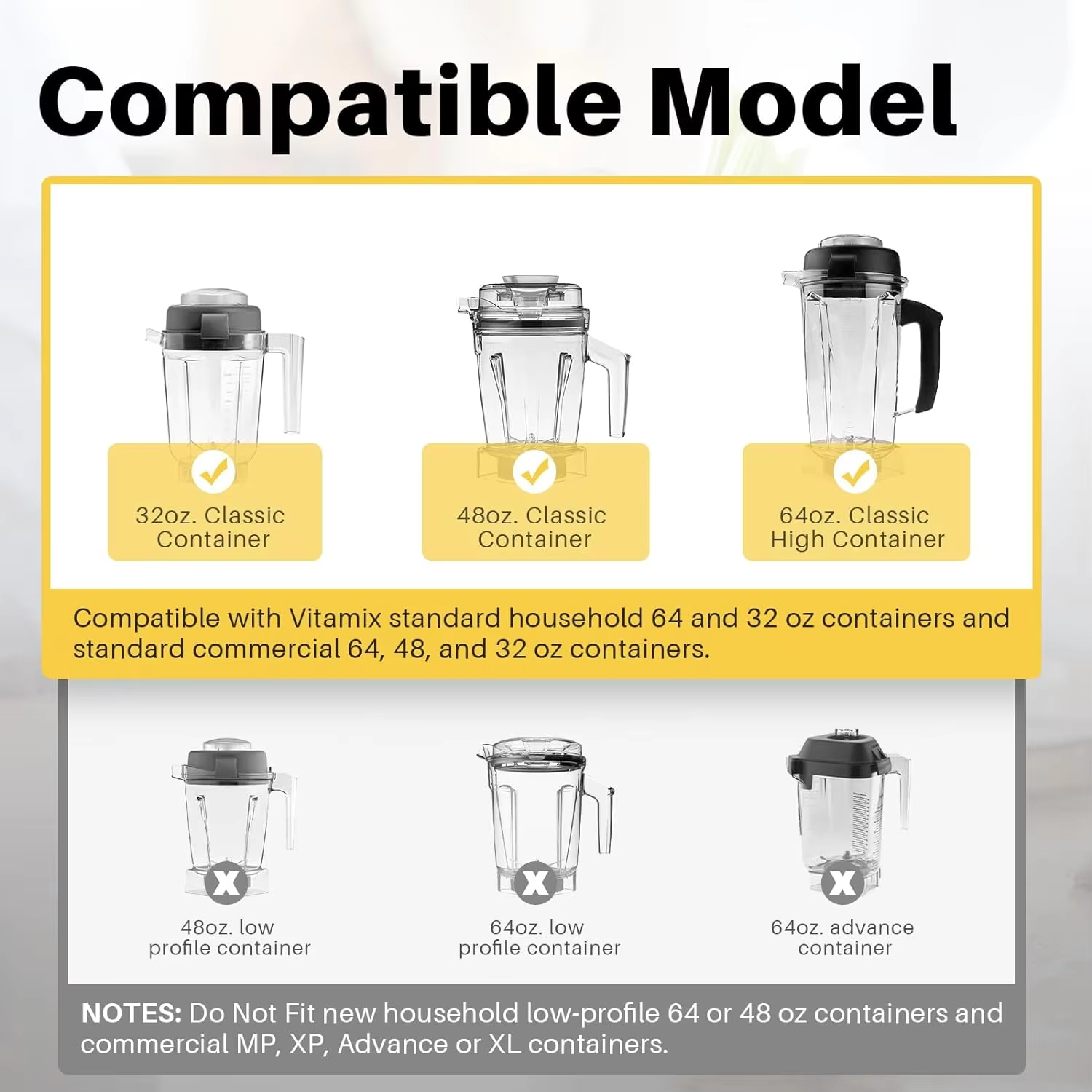 Zestaw wymienny ostrza blendera Vitamix, klucz, główka grzybkowa, kompatybilny z pojemnikami o pojemności 64 uncji i 32 uncji