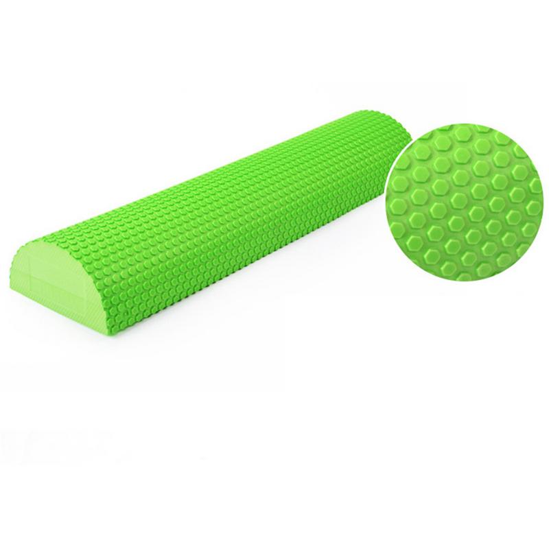 30-45cm Semi-circular Massage EVA Foam Shaft Yoga Pilates Fitness Equipment With Massage Floating Point Foam Roller Yoga Block