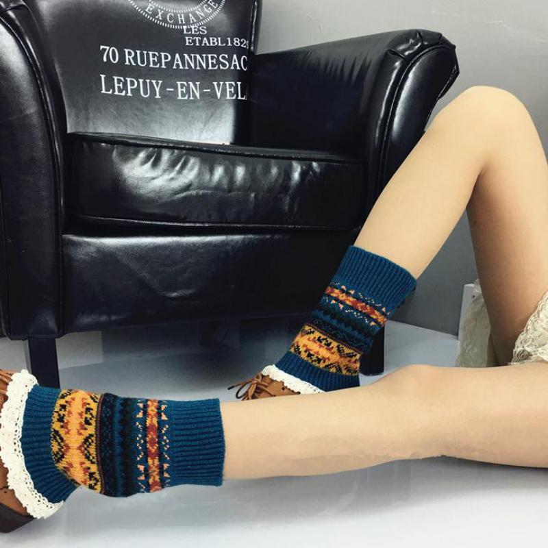 2022 Winter Girl&#39;s Gaiters Camouflage Hue Thick Woolen Leg Warmers Hairy Women Gyaru Accessories Y2k Heaters Warm