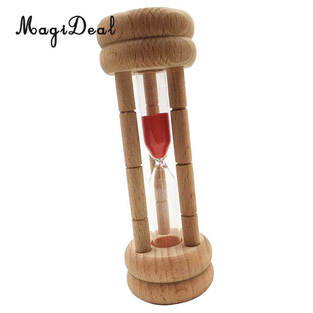 MagiDeal-reloj de arena de madera, 3 minutos, temporizador para cocina o aprendizaje de niños