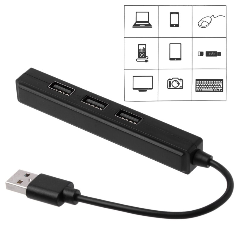 USB 2.0 3 Ports Hub With 3.5mm Sound Card Audio Output for PC Laptop Mac Windows-mouse pad