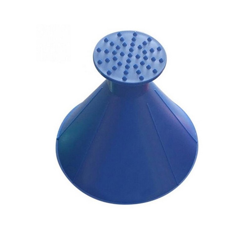 Auto Ijskrabber Sneeuw Remover Schop Voorruit Ontdooien Verwijderen Automotive Tool Winter Auto Trechter Vorm Sneeuw Clear Tool: Blue