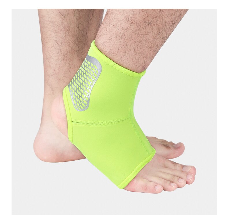 1PCS Laufende Basketball Knöchel Unterstützung Protector Druck Fußball Ankle Brace Schutz tobillera deportiva: Green / L