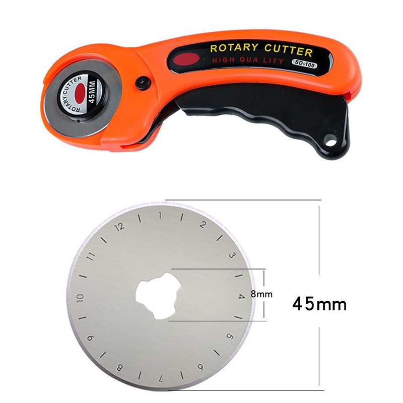 Leather craft 45mm Rotary Cutter Leather Cutting Tool Leather Craft Fabric Circular Blade Knife DIY Patchwork Sewing Quilting