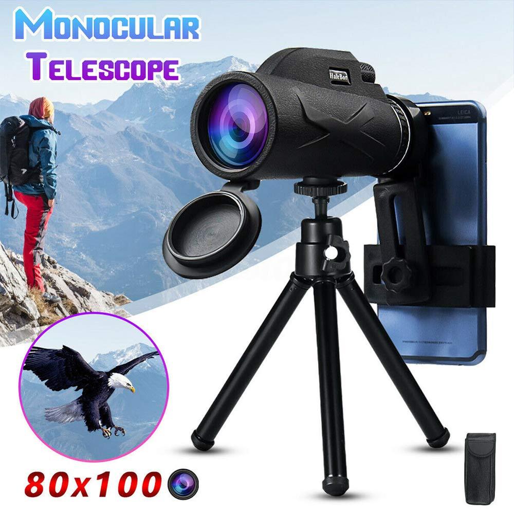 80X100 High Definition Monoculaire Telescoop Smartphone Houder Waterdichte Monoculaire BAK4 Prisma Voor Birdwatching Reizen Camping