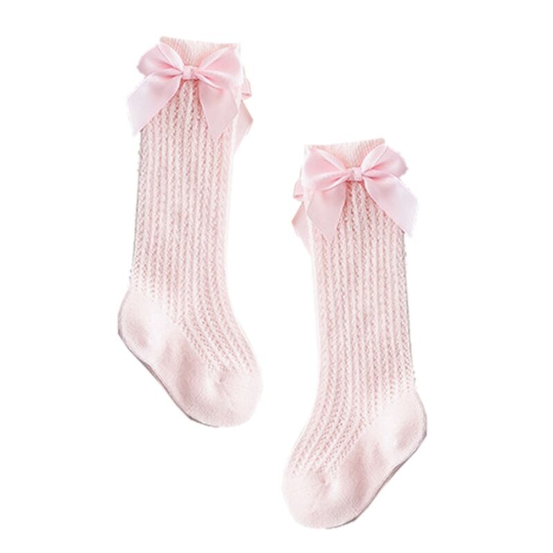 Chaussettes à nœud papillon pour bébé fille, en coton, mignonnes, hautes, en maille, pour enfants de 0 à 2 ans, collection printemps et été: PK