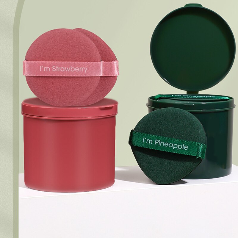 Éponge de maquillage Double face pour femmes, ensemble cosmétique à la fraise, doux, outil de maquillage, 1/3/7 pièces