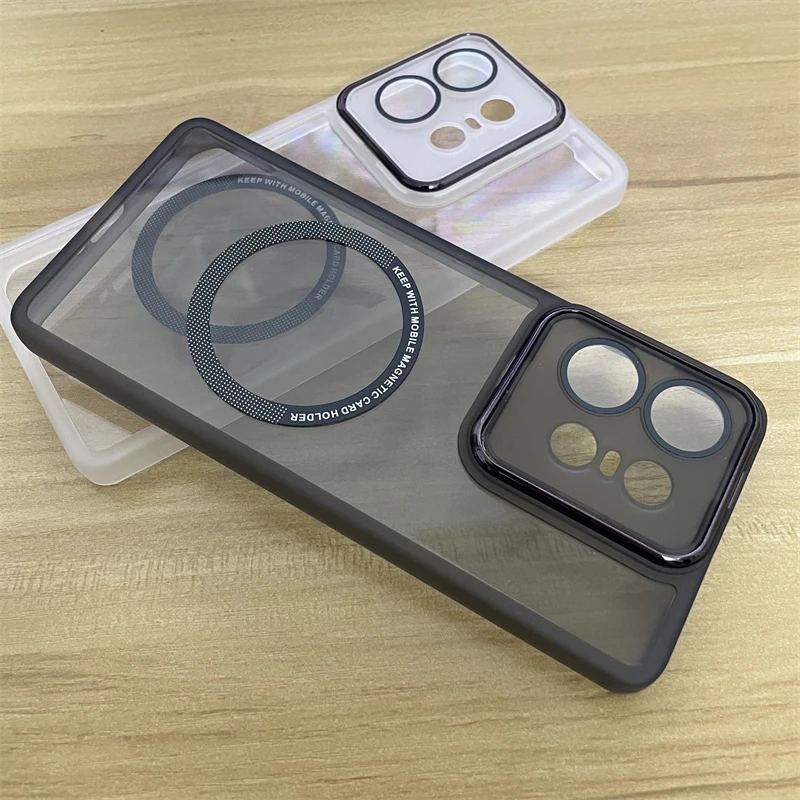 Luxury Transparent Magnetic Protect Case for Moto Edge 50 Fusion Pro 40 NEO G85 G60 G40 G64 G34 G24 G14 G04 5G TPU Soft Cover